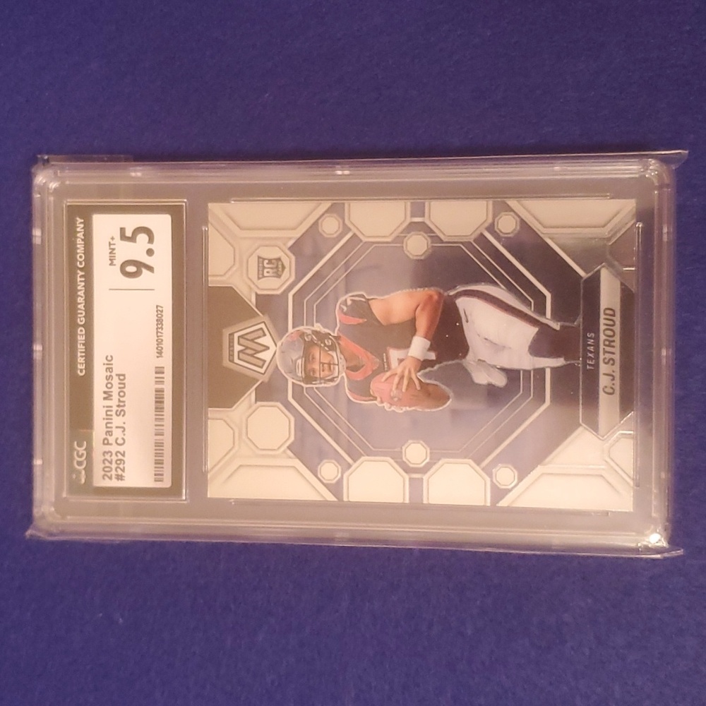 2023 Panini Mosaic #292 CJ Stroud CGC 9.5 Gem Mint RC Houston Texans Rookie